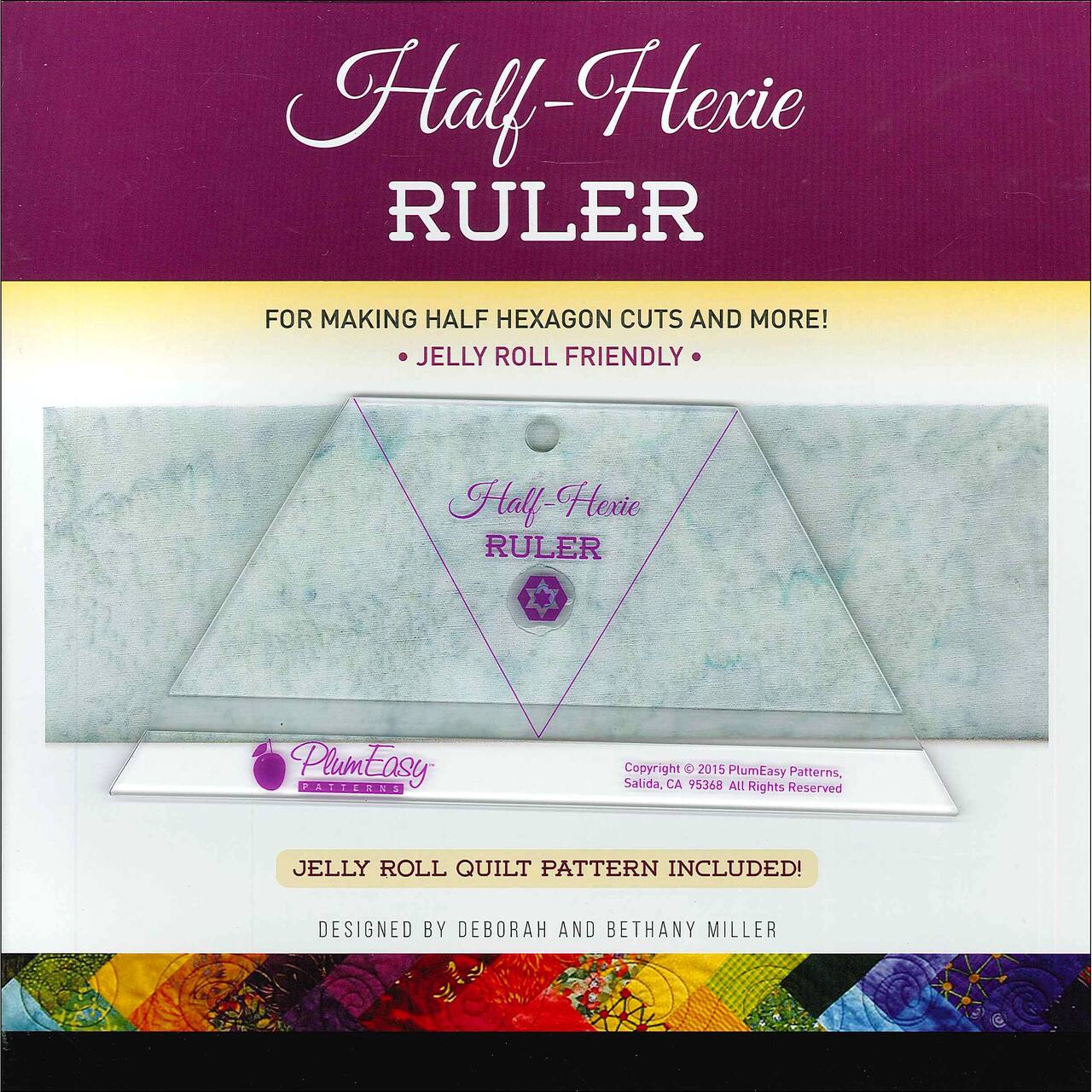 PlumEasy Patterns Half Hexie Ruler Michaels